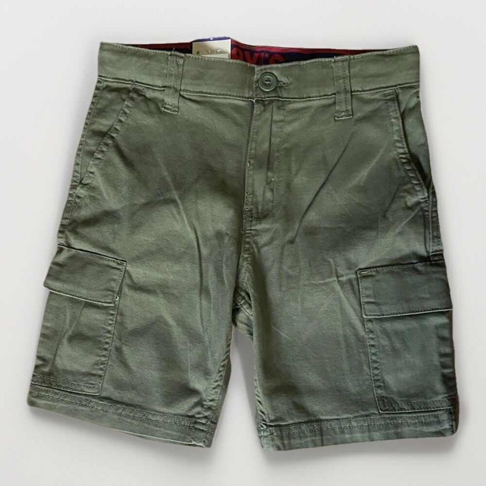 Levi's Boy's Youth Utility Cargo Shorts Size 10 Green NWT